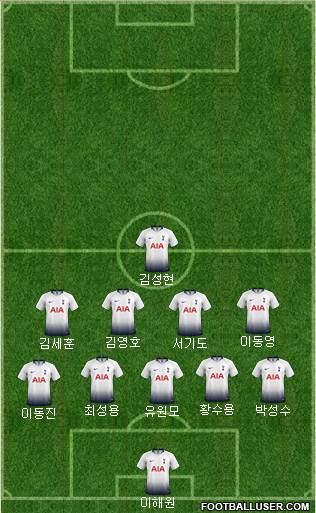Tottenham Hotspur Formation 2019