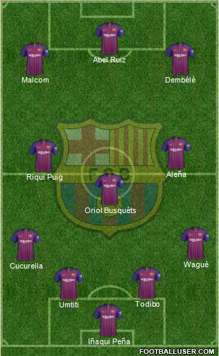 F.C. Barcelona Formation 2019