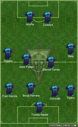 Albacete B., S.A.D. football formation