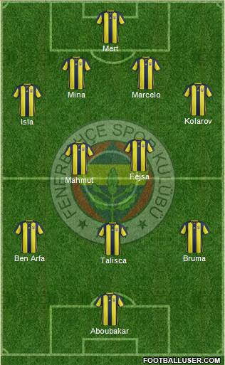 Fenerbahçe SK Formation 2019