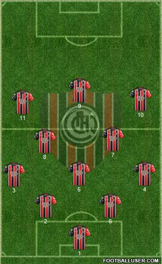 Chacarita Juniors football formation