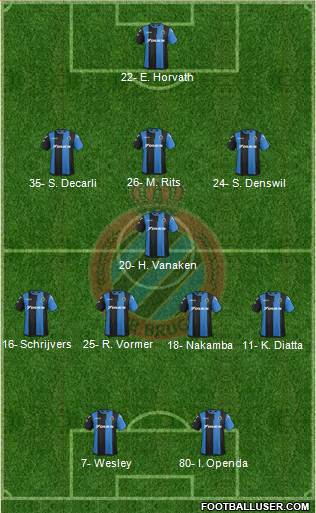 Club Brugge KV Formation 2019