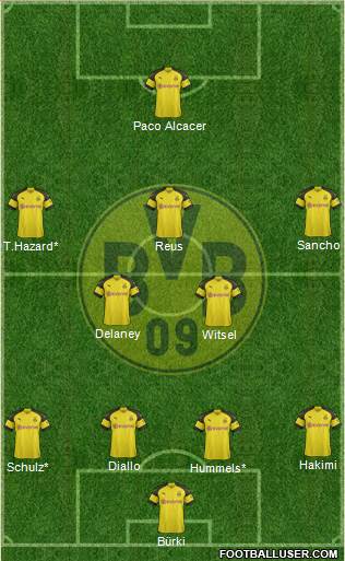 Borussia Dortmund Formation 2019