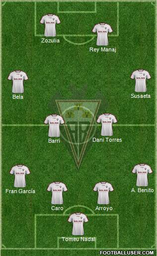 Albacete B., S.A.D. football formation