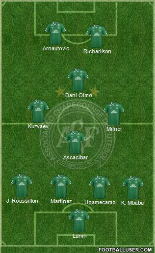 A Chapecoense F 4-4-1-1 football formation