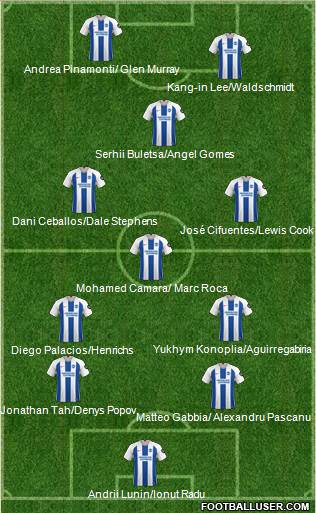 Brighton and Hove Albion Formation 2019
