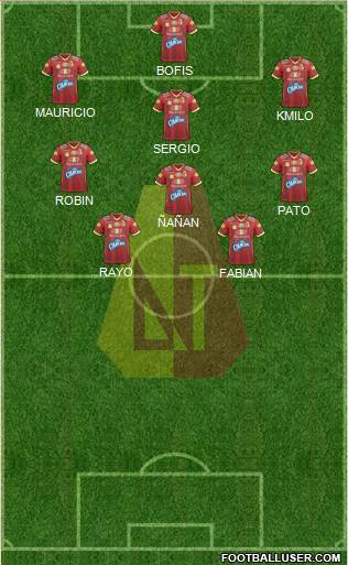 CC Deportes Tolima Formation 2019