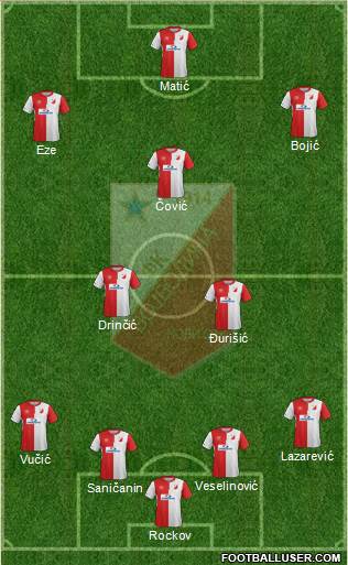 FK Vojvodina Novi Sad Formation 2019