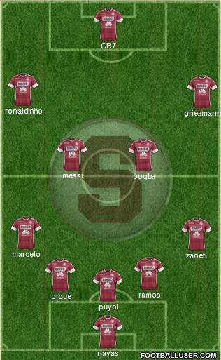 CD Saprissa 5-4-1 football formation