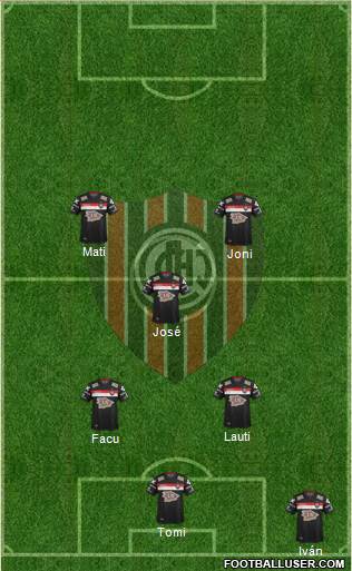 Chacarita Juniors football formation