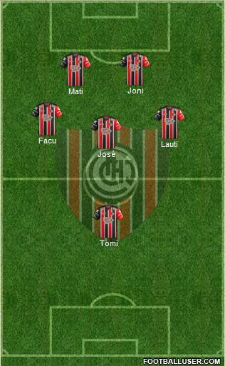 Chacarita Juniors 4-3-3 football formation