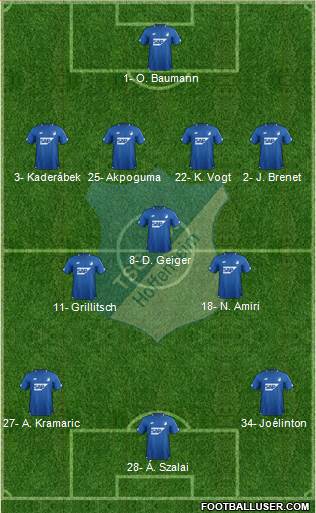 TSG 1899 Hoffenheim Formation 2019