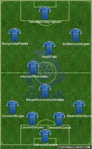 K Racing Club Genk football formation