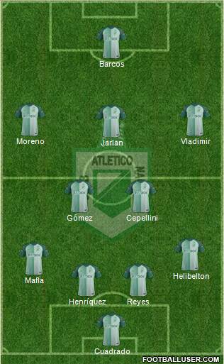 CDC Atlético Nacional football formation