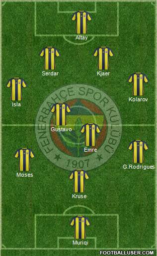 Fenerbahçe SK Formation 2019