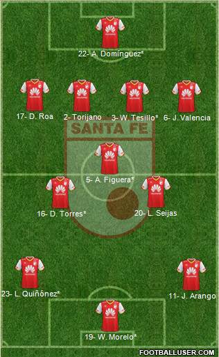 Santa Fe CD football formation