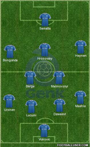 K Racing Club Genk football formation