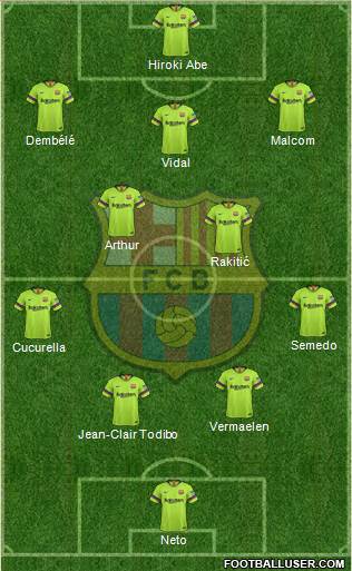 F.C. Barcelona Formation 2019