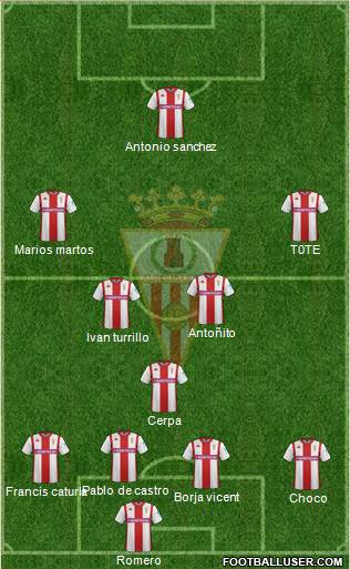 Algeciras C.F. 4-5-1 football formation