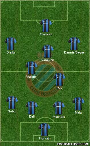 Club Brugge KV football formation