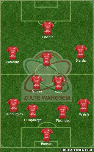 SV Zulte Waregem Formation 2019