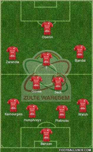 SV Zulte Waregem football formation