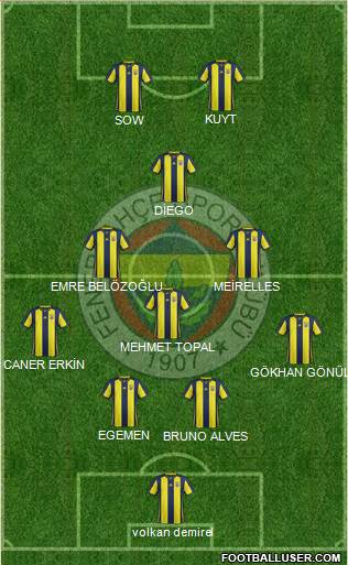 Fenerbahçe SK Formation 2019