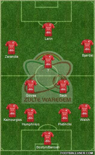 SV Zulte Waregem football formation