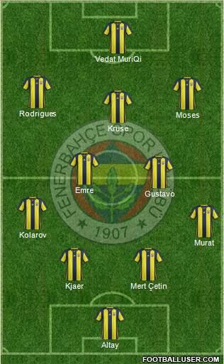 Fenerbahçe SK Formation 2019