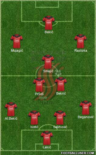 FK Sloboda Tuzla football formation