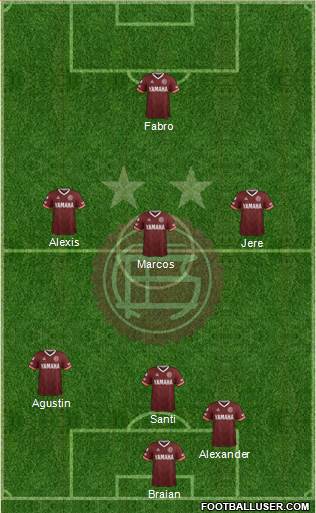 Lanús football formation