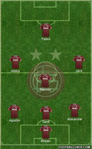 Lanús football formation