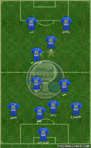 Esteghlal Tehran Formation 2019