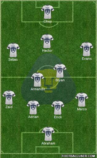 Club de Fútbol Universidad Formation 2019