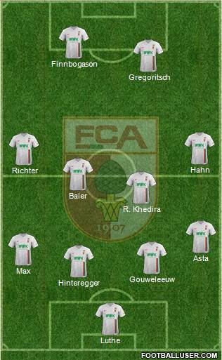 FC Augsburg Formation 2019