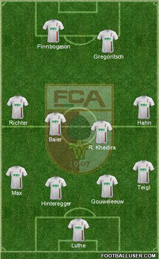 FC Augsburg Formation 2019