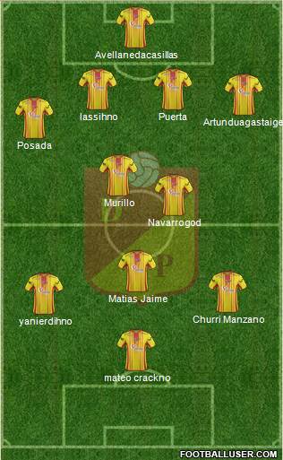 CS Deportivo Pereira Formation 2019