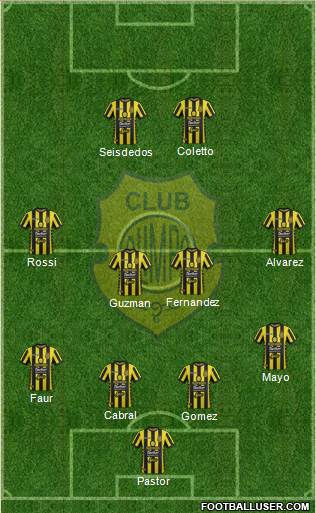 Olimpo de Bahía Blanca football formation