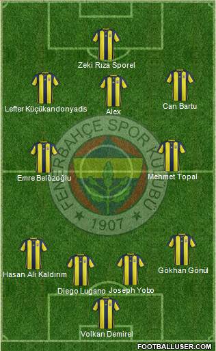 Fenerbahçe SK Formation 2019