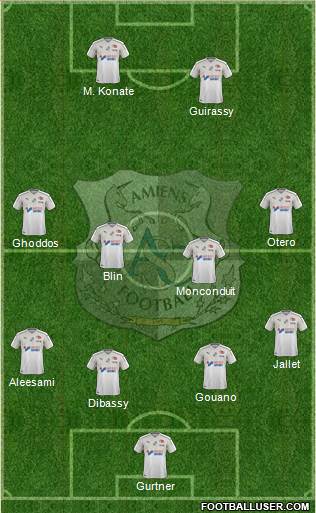 Amiens Sporting Club Football Formation 2019