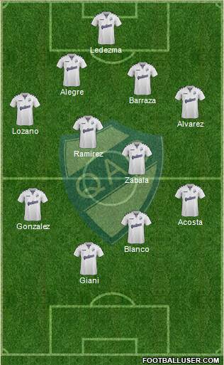 Quilmes 4-2-3-1 football formation