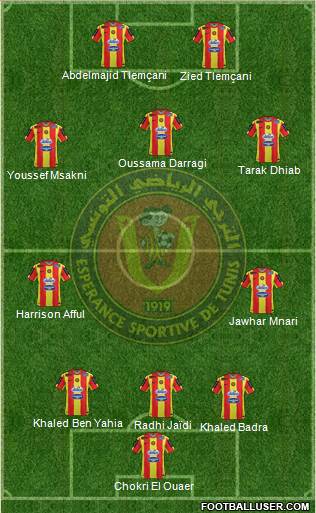 Espérance Sportive de Tunis 4-4-2 football formation