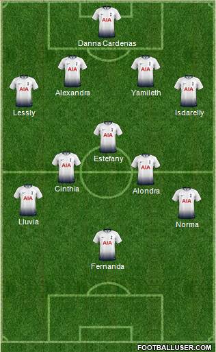 Tottenham Hotspur Formation 2019