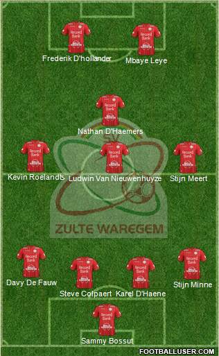 SV Zulte Waregem football formation