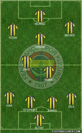 Fenerbahçe SK Formation 2019