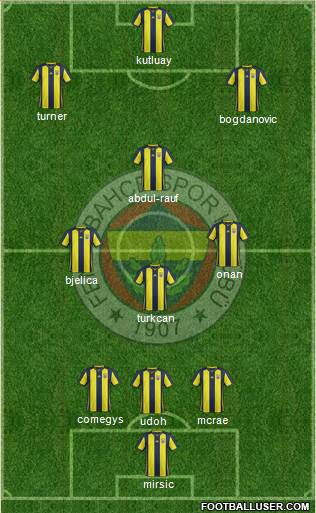 Fenerbahçe SK Formation 2019
