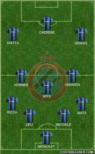 Club Brugge KV Formation 2019