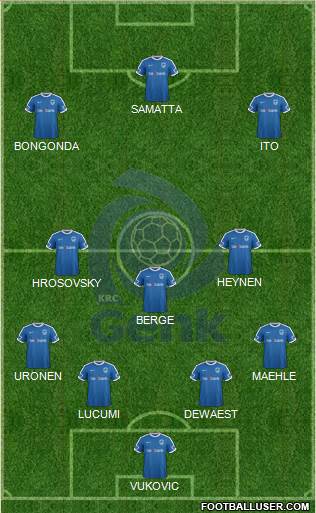 K Racing Club Genk 4-3-3 football formation