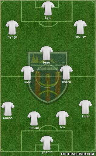 Chabab Aurès Batna 4-3-2-1 football formation