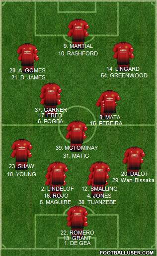 Manchester United Formation 2019